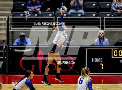 Thumbnail 1 in Beckville vs. Crawford (UIL Volleyball 2A Semi-Finals)  photogallery.