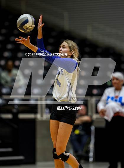 Thumbnail 3 in Beckville vs. Crawford (UIL Volleyball 2A Semi-Finals)  photogallery.