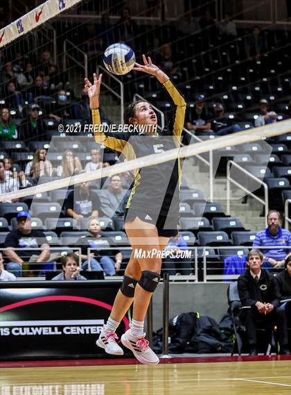 Thumbnail 1 in Beckville vs. Crawford (UIL Volleyball 2A Semi-Finals)  photogallery.