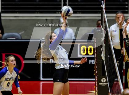 Thumbnail 2 in Beckville vs. Crawford (UIL Volleyball 2A Semi-Finals)  photogallery.