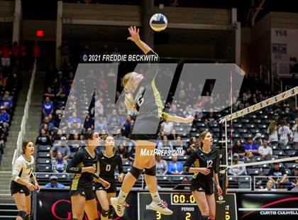 Thumbnail 1 in Beckville vs. Crawford (UIL Volleyball 2A Semi-Finals)  photogallery.