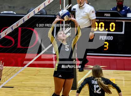 Thumbnail 1 in Beckville vs. Crawford (UIL Volleyball 2A Semi-Finals)  photogallery.