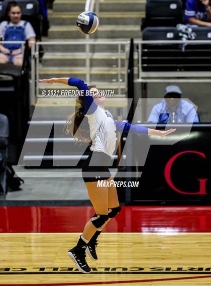 Thumbnail 2 in Beckville vs. Crawford (UIL Volleyball 2A Semi-Finals)  photogallery.