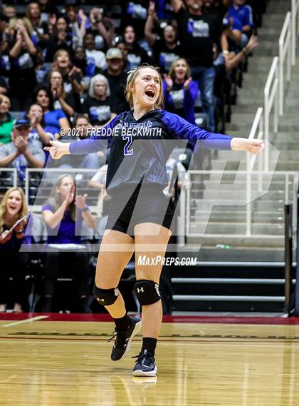 Thumbnail 2 in Beckville vs. Crawford (UIL Volleyball 2A Semi-Finals)  photogallery.