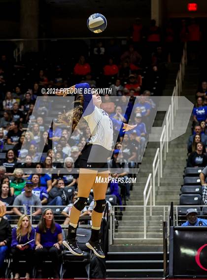 Thumbnail 2 in Beckville vs. Crawford (UIL Volleyball 2A Semi-Finals)  photogallery.