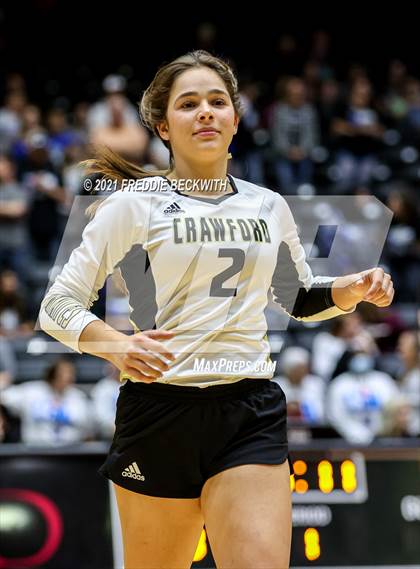 Thumbnail 2 in Beckville vs. Crawford (UIL Volleyball 2A Semi-Finals)  photogallery.