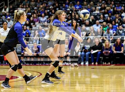 Thumbnail 1 in Beckville vs. Crawford (UIL Volleyball 2A Semi-Finals)  photogallery.