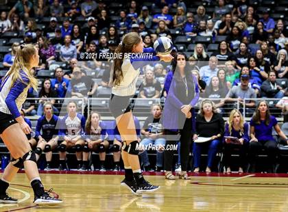 Thumbnail 1 in Beckville vs. Crawford (UIL Volleyball 2A Semi-Finals)  photogallery.