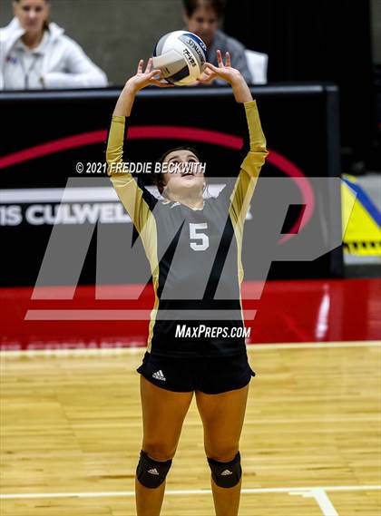 Thumbnail 1 in Beckville vs. Crawford (UIL Volleyball 2A Semi-Finals)  photogallery.