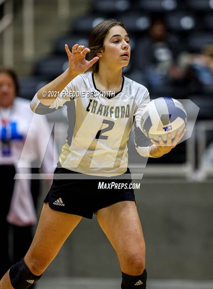 Thumbnail 1 in Beckville vs. Crawford (UIL Volleyball 2A Semi-Finals)  photogallery.