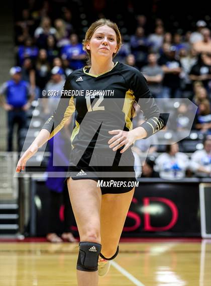 Thumbnail 1 in Beckville vs. Crawford (UIL Volleyball 2A Semi-Finals)  photogallery.