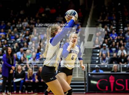 Thumbnail 1 in Beckville vs. Crawford (UIL Volleyball 2A Semi-Finals)  photogallery.