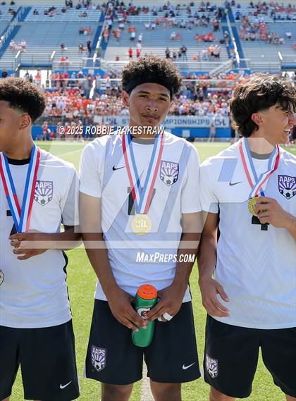 Thumbnail 1 in Austin Achieve vs. Gainesville (UIL 4A Soccer Division II Final Medal Ceremony) photogallery.