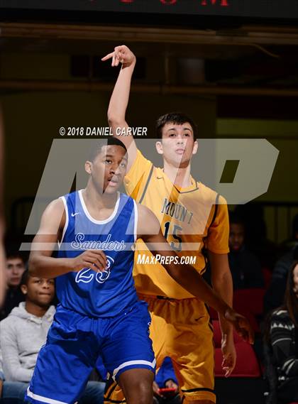 Thumbnail 1 in Saunders Trades & Tech vs Mt. St. Michael Academy (Slam Dunk Tournament) photogallery.