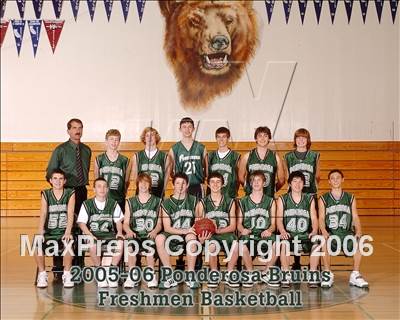 Thumbnail 2 in Ponderosa Freshmen Boys Basketball Team Photos photogallery.