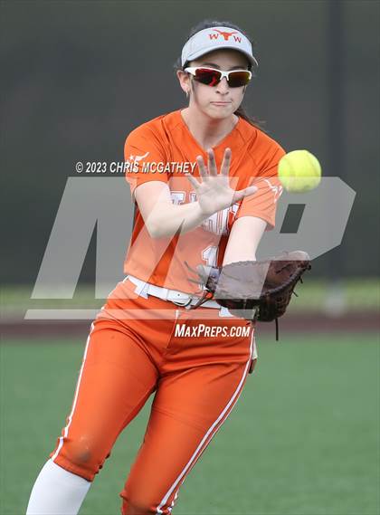 Thumbnail 1 in White @ Poteet (UIL 5A Softball Region II Bi-District) photogallery.