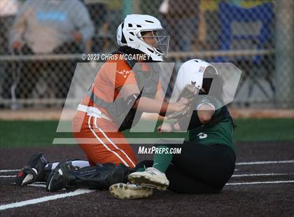 Thumbnail 1 in White @ Poteet (UIL 5A Softball Region II Bi-District) photogallery.