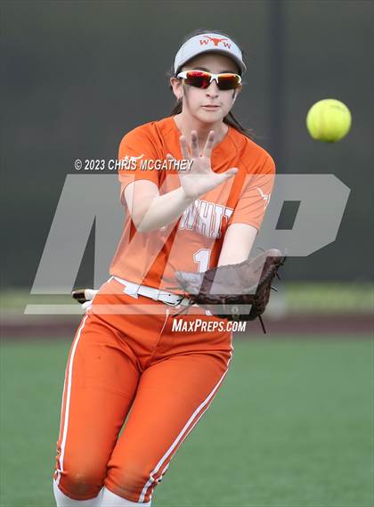 Thumbnail 3 in White @ Poteet (UIL 5A Softball Region II Bi-District) photogallery.