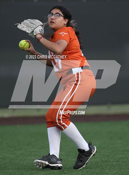 Thumbnail 3 in White @ Poteet (UIL 5A Softball Region II Bi-District) photogallery.