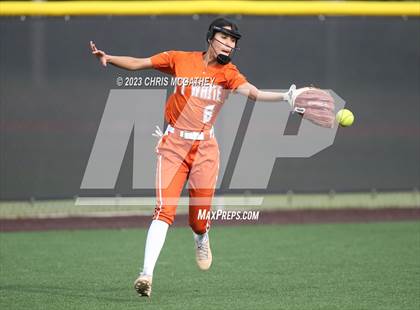 Thumbnail 1 in White @ Poteet (UIL 5A Softball Region II Bi-District) photogallery.