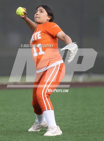Thumbnail 2 in White @ Poteet (UIL 5A Softball Region II Bi-District) photogallery.
