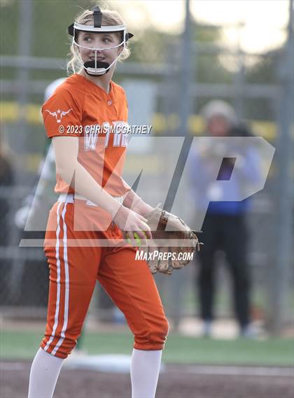 Thumbnail 3 in White @ Poteet (UIL 5A Softball Region II Bi-District) photogallery.