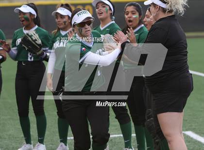 Thumbnail 2 in White @ Poteet (UIL 5A Softball Region II Bi-District) photogallery.
