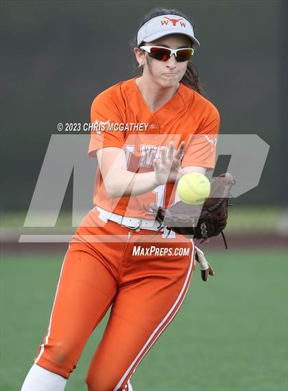 Thumbnail 2 in White @ Poteet (UIL 5A Softball Region II Bi-District) photogallery.
