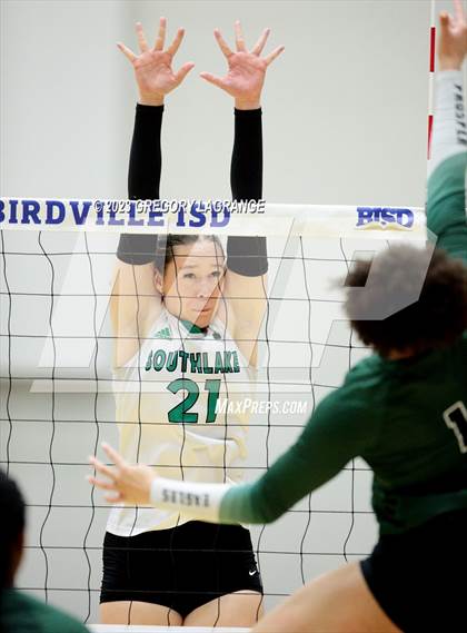 Thumbnail 3 in Prosper vs Southlake Carroll (UIL 6A Volleyball Regional Semifinals) photogallery.