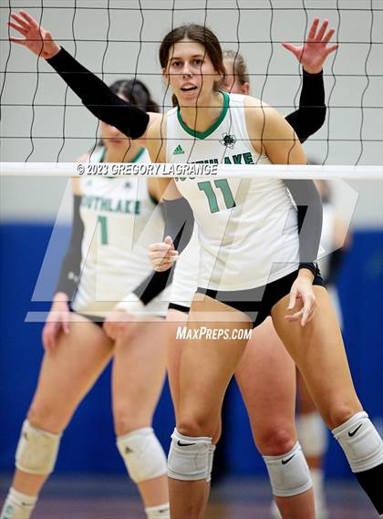 Thumbnail 2 in Prosper vs Southlake Carroll (UIL 6A Volleyball Regional Semifinals) photogallery.