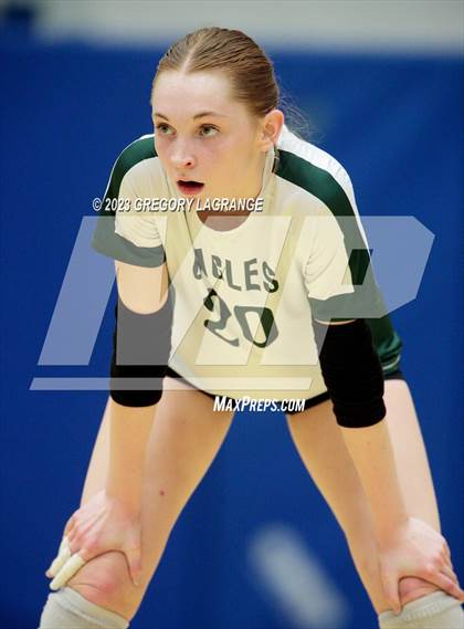 Thumbnail 2 in Prosper vs Southlake Carroll (UIL 6A Volleyball Regional Semifinals) photogallery.