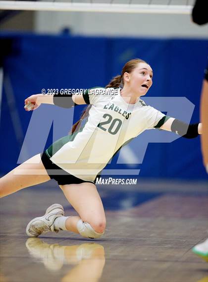 Thumbnail 3 in Prosper vs Southlake Carroll (UIL 6A Volleyball Regional Semifinals) photogallery.