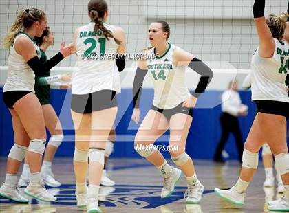 Thumbnail 2 in Prosper vs Southlake Carroll (UIL 6A Volleyball Regional Semifinals) photogallery.