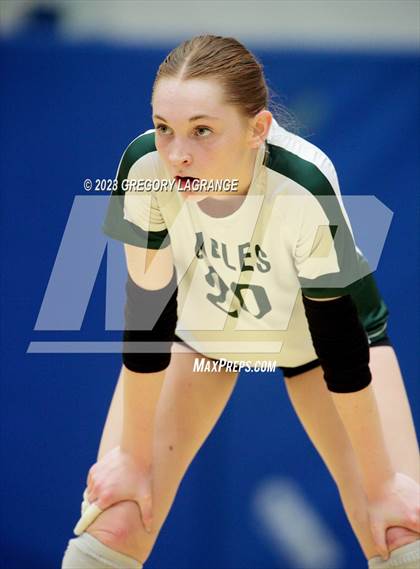 Thumbnail 3 in Prosper vs Southlake Carroll (UIL 6A Volleyball Regional Semifinals) photogallery.