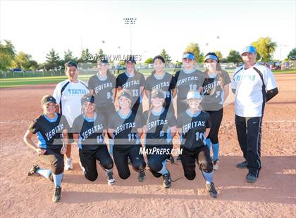 Thumbnail 2 in Marcos de Niza vs Veritas Prep (Chandler Prep Softball Classic Gold Final) photogallery.