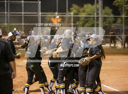Thumbnail 1 in Marcos de Niza vs Veritas Prep (Chandler Prep Softball Classic Gold Final) photogallery.