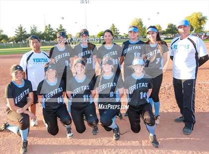 Thumbnail 1 in Marcos de Niza vs Veritas Prep (Chandler Prep Softball Classic Gold Final) photogallery.