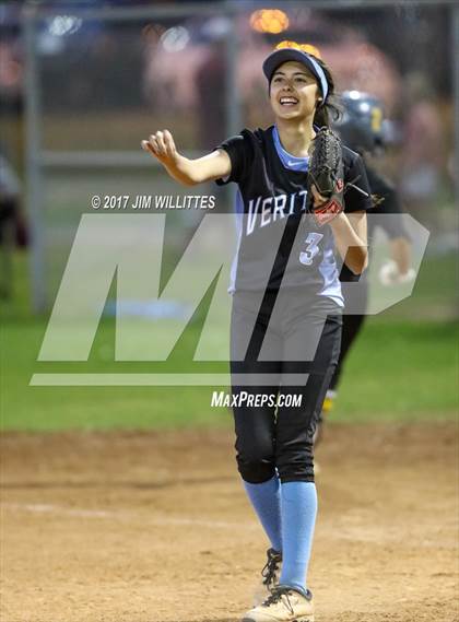 Thumbnail 2 in Marcos de Niza vs Veritas Prep (Chandler Prep Softball Classic Gold Final) photogallery.