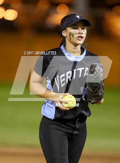Thumbnail 3 in Marcos de Niza vs Veritas Prep (Chandler Prep Softball Classic Gold Final) photogallery.