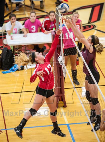 Thumbnail 3 in East Lyme vs Frontier Regional (2013 Volleyhall Classic) photogallery.