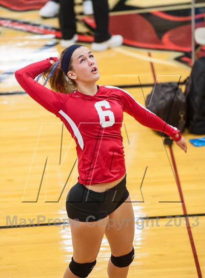 Thumbnail 2 in East Lyme vs Frontier Regional (2013 Volleyhall Classic) photogallery.
