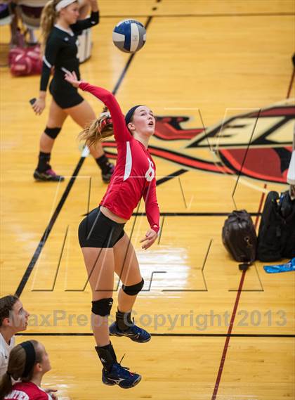 Thumbnail 3 in East Lyme vs Frontier Regional (2013 Volleyhall Classic) photogallery.