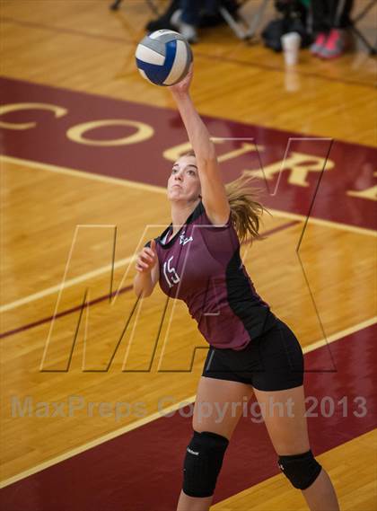 Thumbnail 3 in East Lyme vs Frontier Regional (2013 Volleyhall Classic) photogallery.