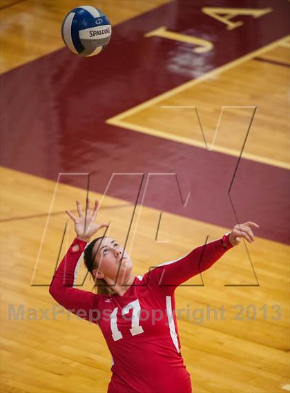 Thumbnail 2 in East Lyme vs Frontier Regional (2013 Volleyhall Classic) photogallery.