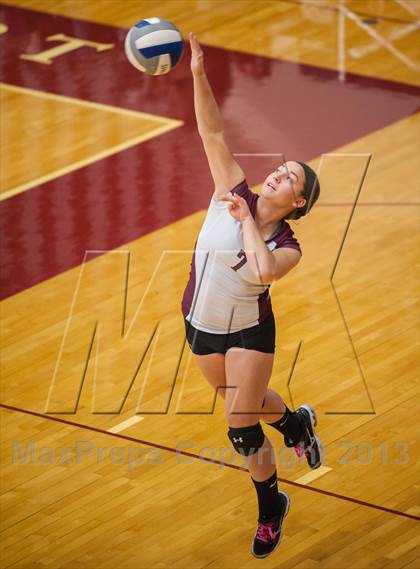 Thumbnail 3 in East Lyme vs Frontier Regional (2013 Volleyhall Classic) photogallery.