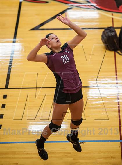 Thumbnail 3 in East Lyme vs Frontier Regional (2013 Volleyhall Classic) photogallery.