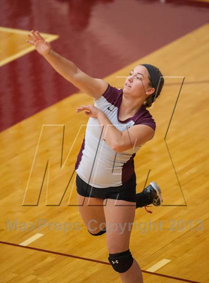 Thumbnail 2 in East Lyme vs Frontier Regional (2013 Volleyhall Classic) photogallery.