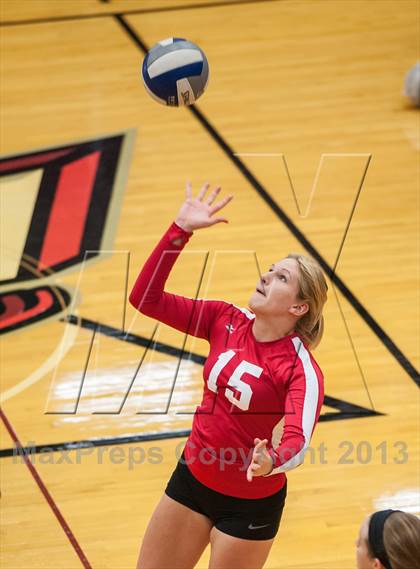 Thumbnail 3 in East Lyme vs Frontier Regional (2013 Volleyhall Classic) photogallery.