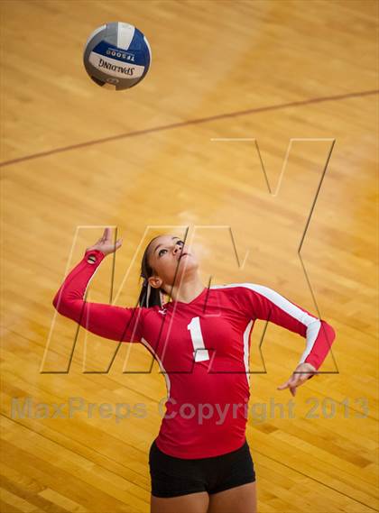 Thumbnail 3 in East Lyme vs Frontier Regional (2013 Volleyhall Classic) photogallery.