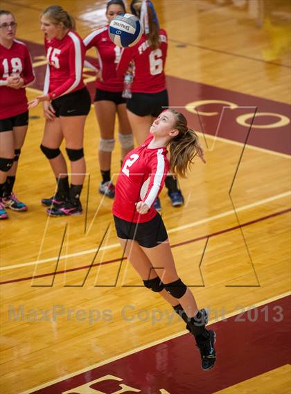Thumbnail 3 in East Lyme vs Frontier Regional (2013 Volleyhall Classic) photogallery.